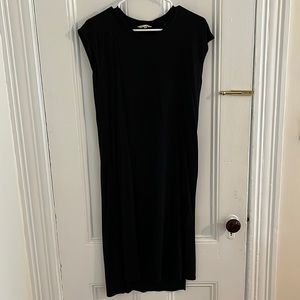 Madewell midi black tank dress